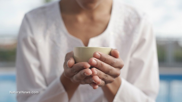 Woman-Holding-Cup-Mug-Tea-Drink-Relaxing