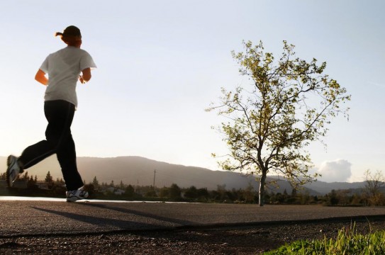 Woman-Running-Road-Outside-Fitness